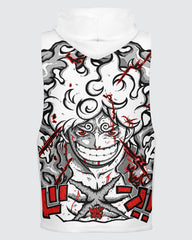 Luffy Gear 5 Sleeveless Hoodie • One Piece