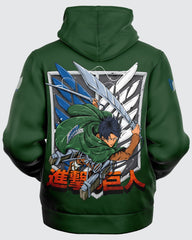Levi Ackerman Microfleece Zip Hoodie • Attack On Titan - Rabbit Comic