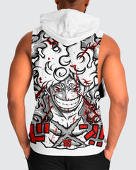 Luffy Gear 5 Sleeveless Hoodie • One Piece