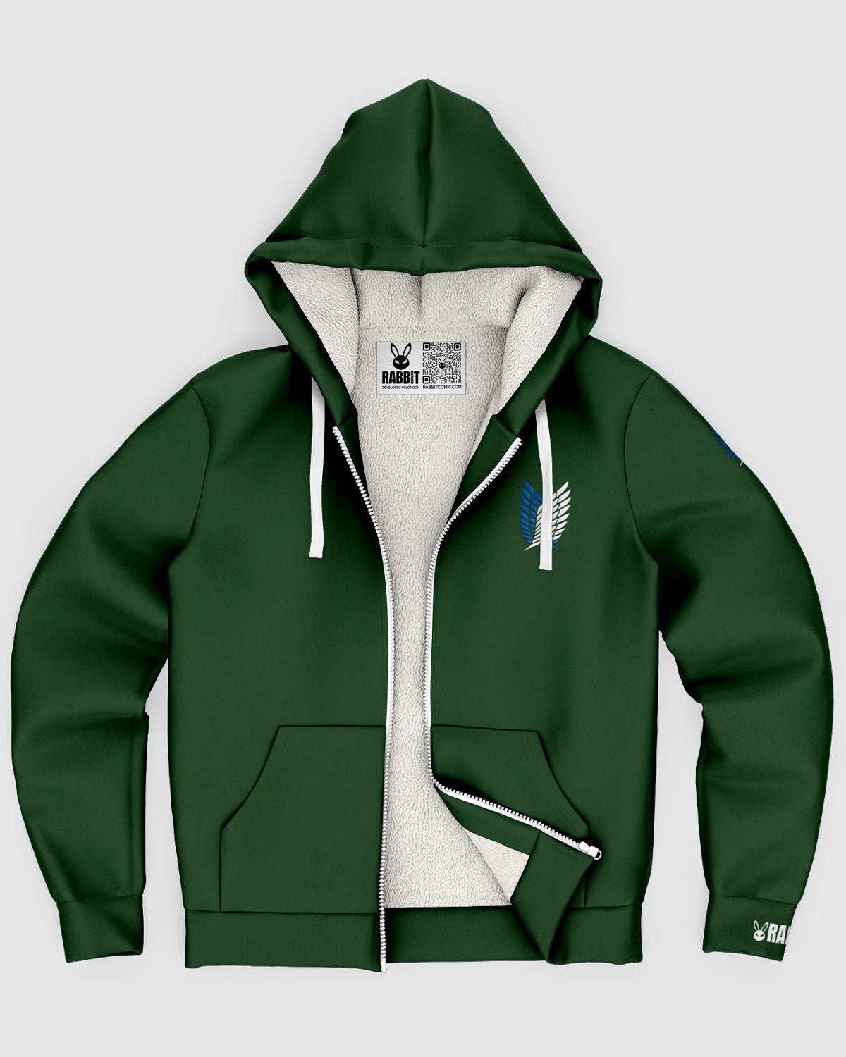 Levi Ackerman Microfleece Zip Hoodie • Attack On Titan - Rabbit Comic