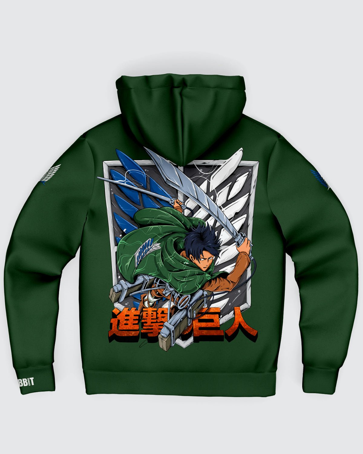 Levi Ackerman Microfleece Zip Hoodie • Attack On Titan - Rabbit Comic