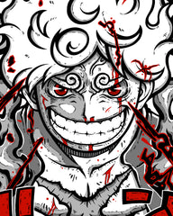 Luffy Gear 5 Sleeveless Hoodie • One Piece