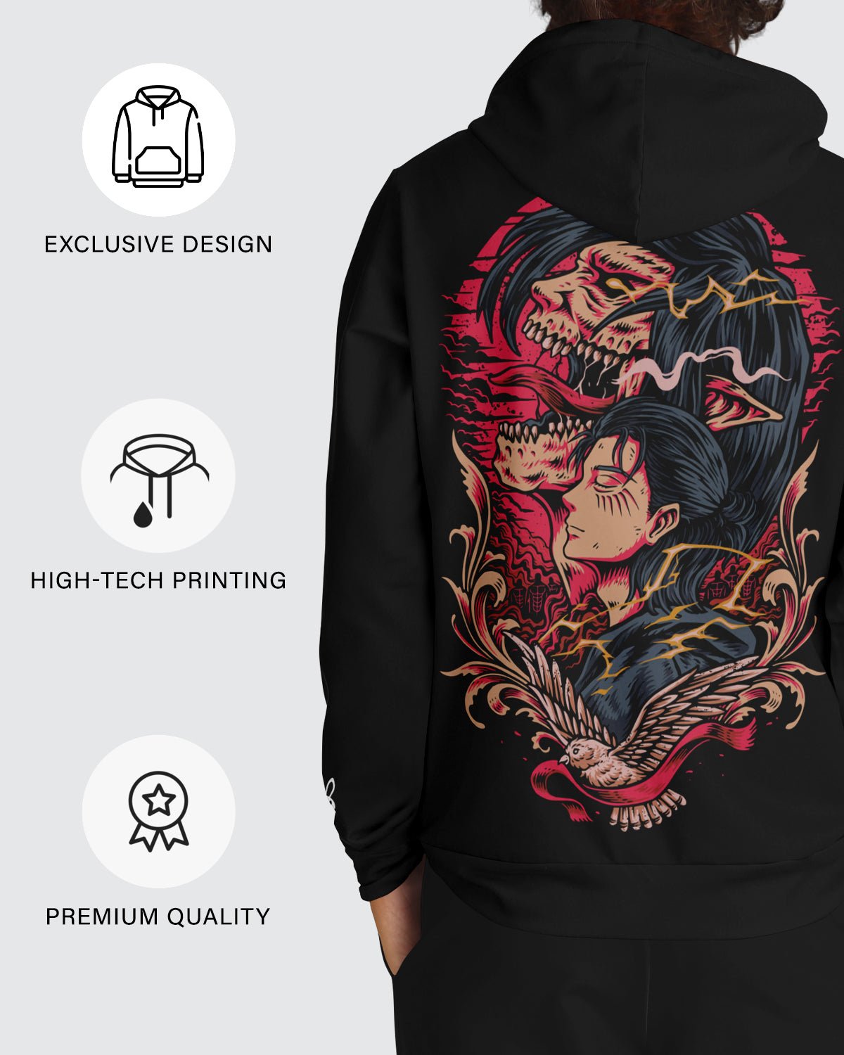 Eren Yeager Hoodie • Attack On Titan - Rabbit Comic