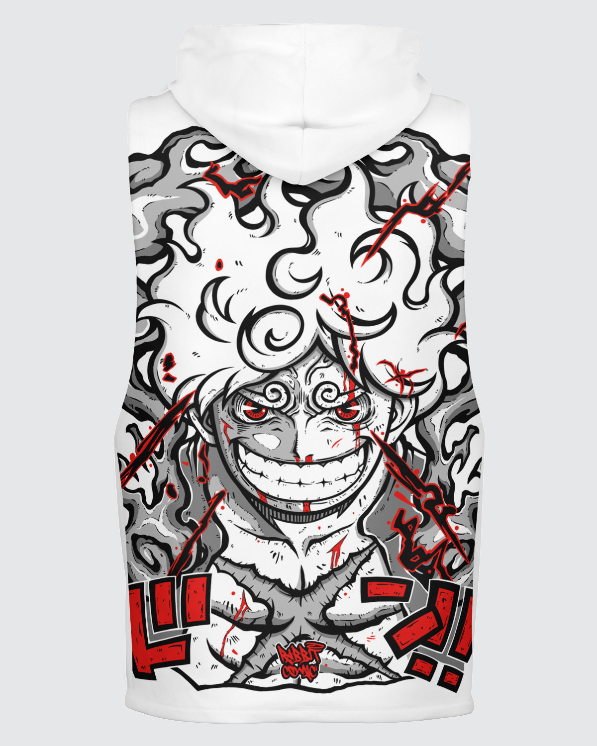 Luffy Gear 5 Sleeveless Hoodie • One Piece