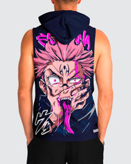 Sukuna Cursed Sleeveless Hoodie • Jujutsu Kaisen