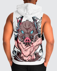 Inosuke Sleeveless Hoodie • Demon Slayer