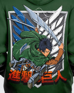 Levi Ackerman Microfleece Zip Hoodie • Attack On Titan - Rabbit Comic