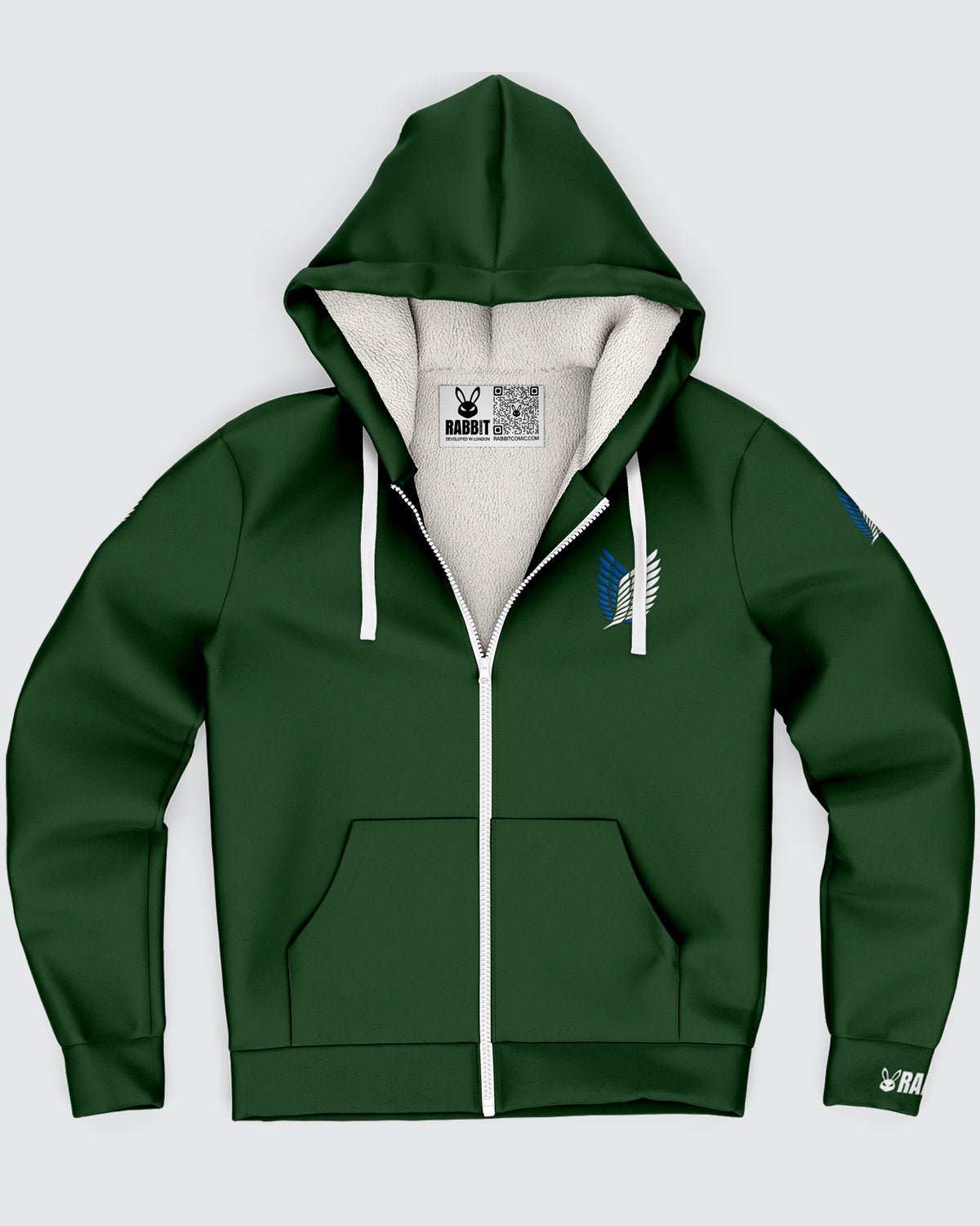 Levi Ackerman Microfleece Zip Hoodie • Attack On Titan - Rabbit Comic