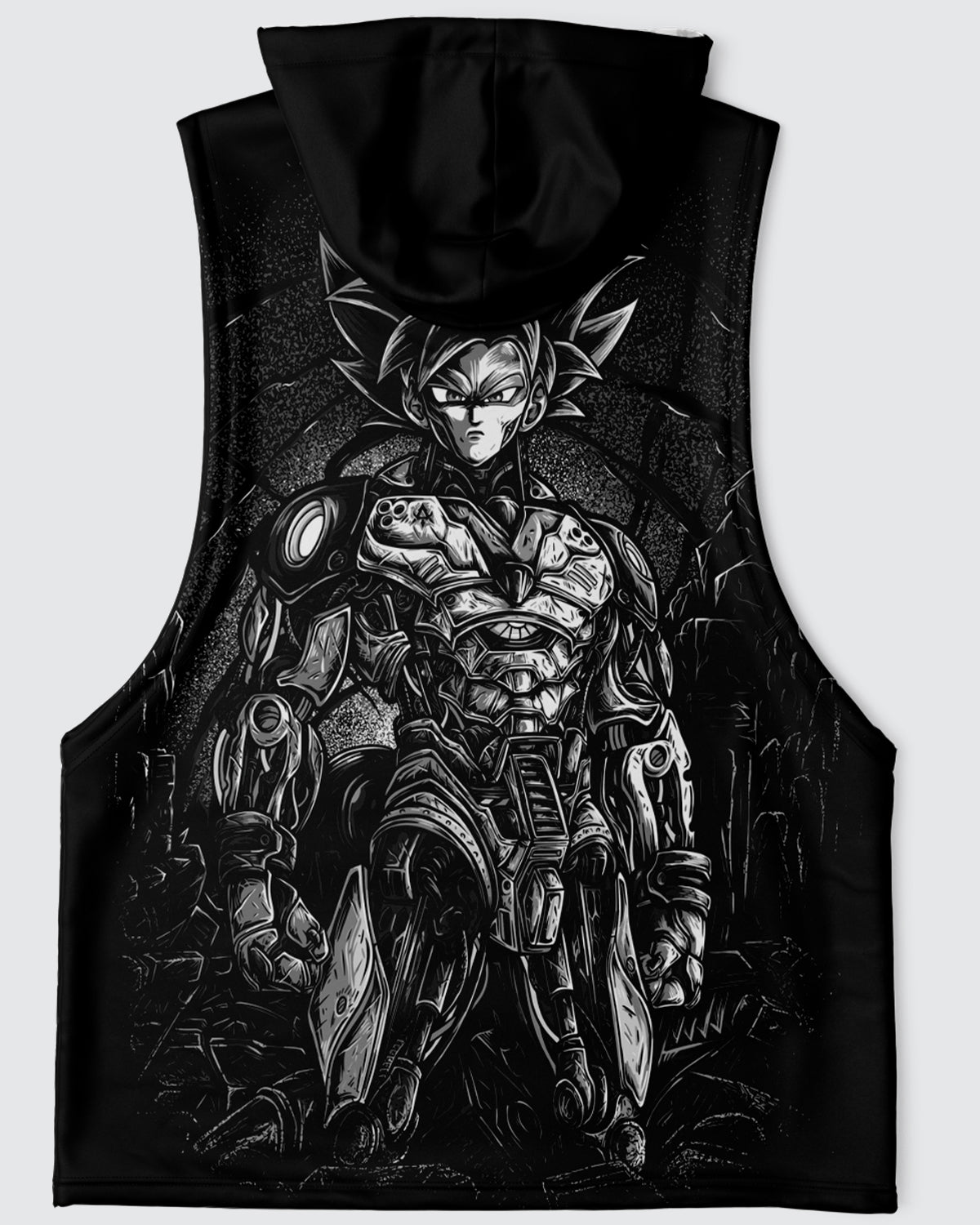 Goku Machine Sleeveless Hoodie Dragon Ball Rabbit Comic