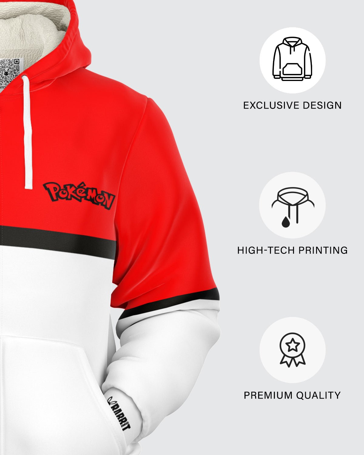 Pokeball Zip Up Hoodie • Pokemon