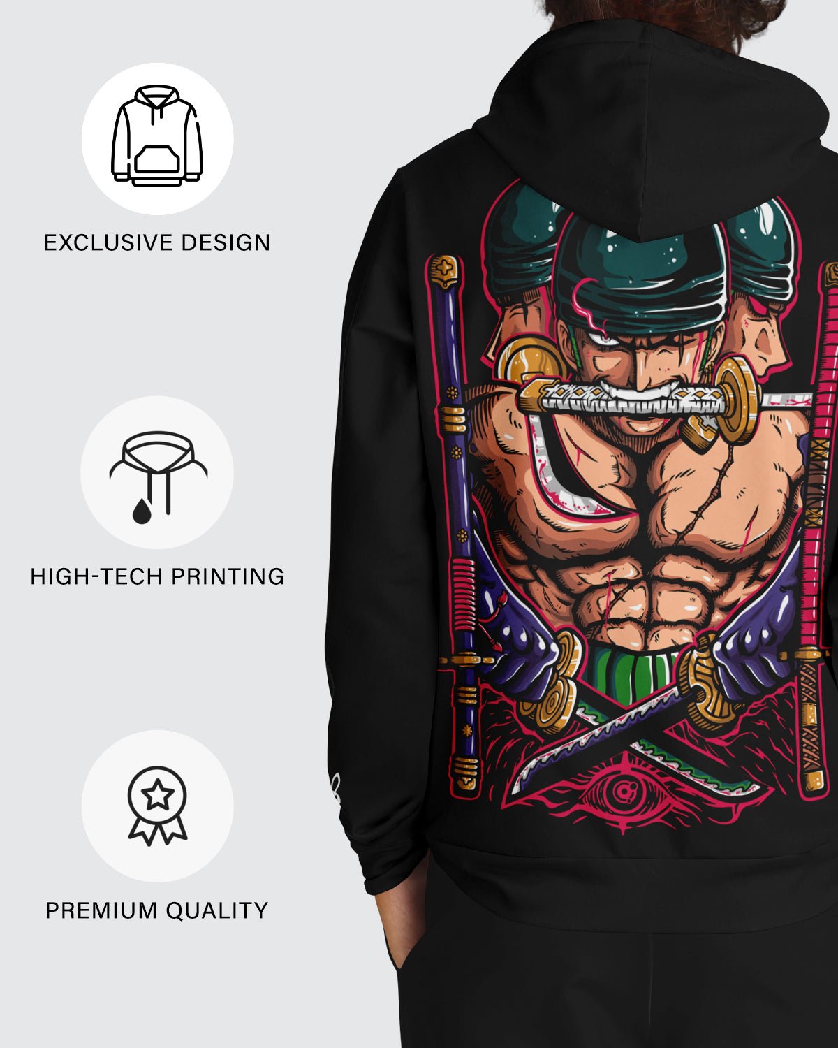 Roronoa Zoro Santoryu Hoodie • One Piece